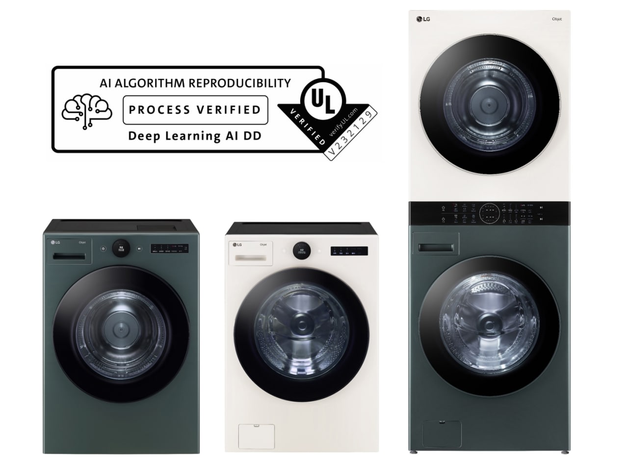 LG LAUNDRY SOLUTIONS IS THE FIRST IN THE INDUSTRY TO GET UL'S AI ALGORITHM REPRODUCTIVITY VERIFICATION.
