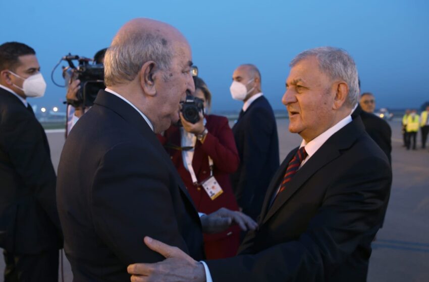  Iraqi President arrives in Algeria for the Arab League summit